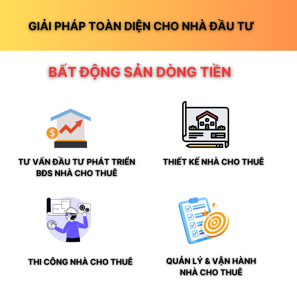 dịch vụ xây nhà cho thuê ,bất động sản dòng tiền
